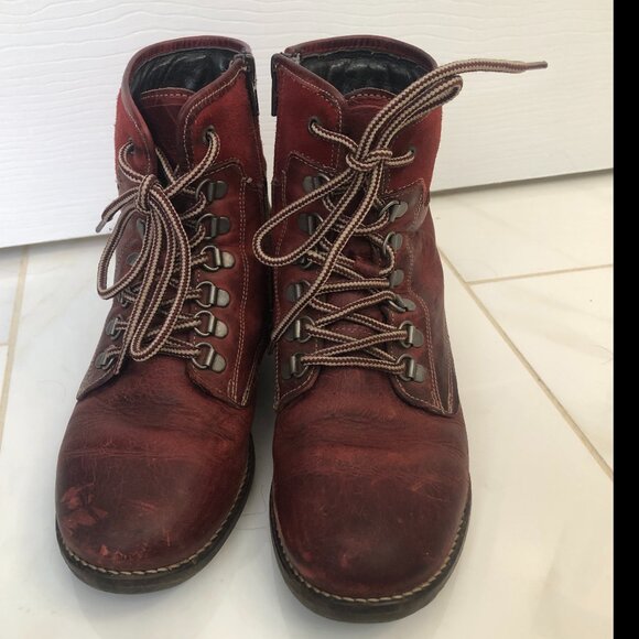 Taos Red Ringer Combat Boot Size 6-6.5 - Picture 1 of 8